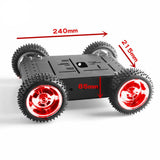 Maxbell Metal C3 4WD Smart Robot Car Chassis with 85mm Rubber Wheel DIY RC Toy B