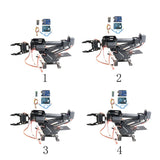 Maxbell 7 Dof Aluminum Alloy Robot Arm w/ Control Kit Robotic Arm Model for Arduino