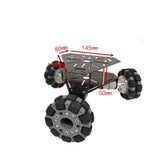 Maxbell 3wd Omni Directional Wheel Smart Car Chassis with Encoder Motor Double-deck