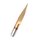 Maxbell 10pcs Engraver Titanium Coated Flat Bottom Cutting Tool  30 degrees 0.2mm