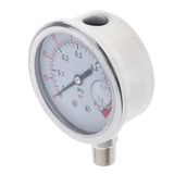 Maxbell 3xRadial Pressure Gauge Air Water Oil Pressure Gauge Hydraulic 1 / 4G 0.6MPa