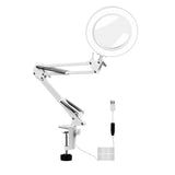2xMagnifier Glass Lens 5X Magnifying Lens Lamp Desk Light for Jewelry Repair