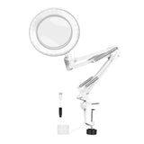 2xMagnifier Glass Lens 5X Magnifying Lens Lamp Desk Light for Jewelry Repair