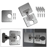 Cabinet Hinge Repair Plate Fixing Kit for Wood Furniture Window Option 1