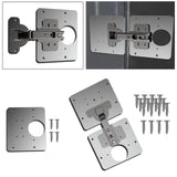 Cabinet Hinge Repair Plate Fixing Kit for Wood Furniture Window Option 1