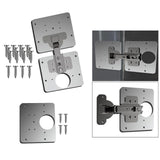 Cabinet Hinge Repair Plate Fixing Kit for Wood Furniture Window Option 1