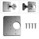 Cabinet Hinge Repair Plate Fixing Kit for Wood Furniture Window Option 1