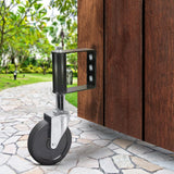 2xDoor Gate Caster Heavy Duty Hard Rubber Gate Wheel Suspension Black 5 in