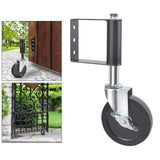 2xDoor Gate Caster Heavy Duty Hard Rubber Gate Wheel Suspension Black 5 in
