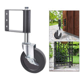 2xDoor Gate Caster Heavy Duty Hard Rubber Gate Wheel Suspension Black 5 in