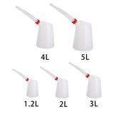 Maxbell 2xOil Measuring Jug with Pouring Flexible Spout with Lid for Car Traveling 1.2L