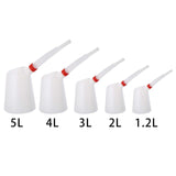 Maxbell 2xOil Measuring Jug with Pouring Flexible Spout with Lid for Car Traveling 1.2L