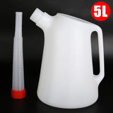 Maxbell 2xOil Measuring Jug with Pouring Flexible Spout with Lid for Car Traveling 5L