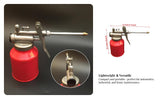 Maxbell 2xPump Oiler Can Pot Lubrication Oil Can Bottle for Applications Home Auto