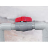Maxbell PVC Ball Valve Straight for Aquaculture Sewage Pipes Cold Water Supply Lines gray 25mm