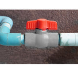 Maxbell PVC Ball Valve Straight for Aquaculture Sewage Pipes Cold Water Supply Lines gray 25mm