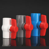 Maxbell PVC Ball Valve Straight for Aquaculture Sewage Pipes Cold Water Supply Lines gray 25mm