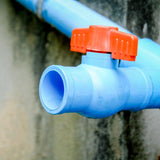 Maxbell PVC Ball Valve Straight for Aquaculture Sewage Pipes Cold Water Supply Lines gray 25mm