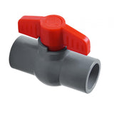 Maxbell PVC Ball Valve Straight for Aquaculture Sewage Pipes Cold Water Supply Lines gray 25mm