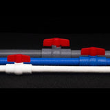 Maxbell PVC Ball Valve Straight for Aquaculture Sewage Pipes Cold Water Supply Lines gray 25mm