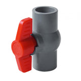 Maxbell PVC Ball Valve Straight for Aquaculture Sewage Pipes Cold Water Supply Lines gray 25mm
