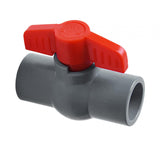 Maxbell PVC Ball Valve Straight for Aquaculture Sewage Pipes Cold Water Supply Lines gray 25mm