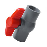 Maxbell PVC Ball Valve Straight for Aquaculture Sewage Pipes Cold Water Supply Lines gray 25mm