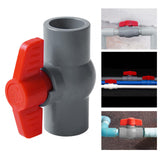 Maxbell PVC Ball Valve Straight for Aquaculture Sewage Pipes Cold Water Supply Lines gray 25mm