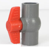 Maxbell PVC Ball Valve Straight for Aquaculture Sewage Pipes Cold Water Supply Lines gray 25mm