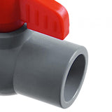 Maxbell PVC Ball Valve Straight for Aquaculture Sewage Pipes Cold Water Supply Lines gray 25mm