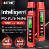 Maxbell Intelligent Moisture Tester Handheld Wood Moisture Meter for Logs Paper Wall