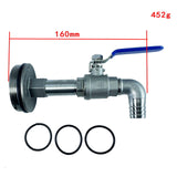 Maxbell 50 Gallon Steel Drum Faucet G2" Replacement Parts with Gaskets Barrel Faucet Convex Base 20mm