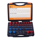 Maxbell 44Pcs Nut and Bolt Thread Checker Metric Compact for Plumbers Auto Mechanics
