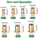 Maxbell 1000Pcs Rivet Nut Tool Kit Durable for Refrigeration Automobiles Instruments