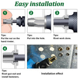 Maxbell 1000Pcs Rivet Nut Tool Kit Durable for Refrigeration Automobiles Instruments