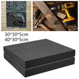 Maxbell 2Pcs Cube Sheet Foam Fixation for Tool Box Storage Drawer Pad Game Box 30cmx30cmx5cm