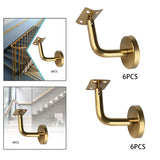 Maxbell 6Pcs Hand Rail Brackets for Stairs Hand Railing Building Banister Support