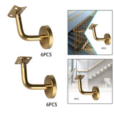 Maxbell 6Pcs Hand Rail Brackets for Stairs Hand Railing Building Banister Support