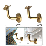 Maxbell 6Pcs Hand Rail Brackets for Stairs Hand Railing Building Banister Support