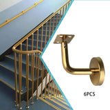 Maxbell 6Pcs Hand Rail Brackets for Stairs Hand Railing Building Banister Support
