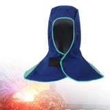 Maxbell Welding Hood Breathable with Neck Shoulder Drape Head Protection Welding Hat Blue