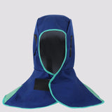 Maxbell Welding Hood Breathable with Neck Shoulder Drape Head Protection Welding Hat Blue