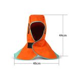 Maxbell Welding Hood Breathable with Neck Shoulder Drape Head Protection Welding Hat Orange