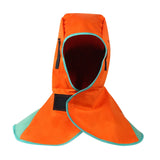 Maxbell Welding Hood Breathable with Neck Shoulder Drape Head Protection Welding Hat Orange