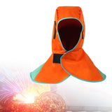 Maxbell Welding Hood Breathable with Neck Shoulder Drape Head Protection Welding Hat Orange