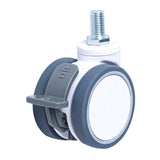 Heavy Duty Castor with Brake Twin Wheel Caster for Office Chairs Desks Carts m10x20 Screw Brake