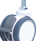 Heavy Duty Castor with Brake Twin Wheel Caster for Office Chairs Desks Carts m10x20 Screw Brake