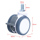 Heavy Duty Castor with Brake Twin Wheel Caster for Office Chairs Desks Carts m10x20 Screw Brake