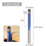Maxbell Maxbell Flush Trim Router Bit Set High Hardness Softwood Trimming Tool 1/4inch Shank