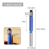 Maxbell Maxbell Flush Trim Router Bit Set High Hardness Softwood Trimming Tool 1/4inch Shank